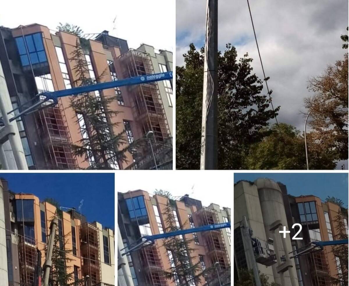 L’AQUILA: SOSTITUITO IL TRALICCIO DELL’ELETTRICITA’ DAL QUALE ERANO CADUTI PEZZI DI CEMENTO