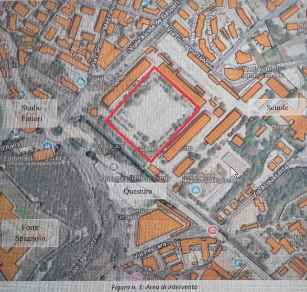 L’AQUILA: OK A PROGETTO ESECUTIVO PRIMO LOTTO INTERVENTI PARCHEGGIO EX CASERMA ROSSI