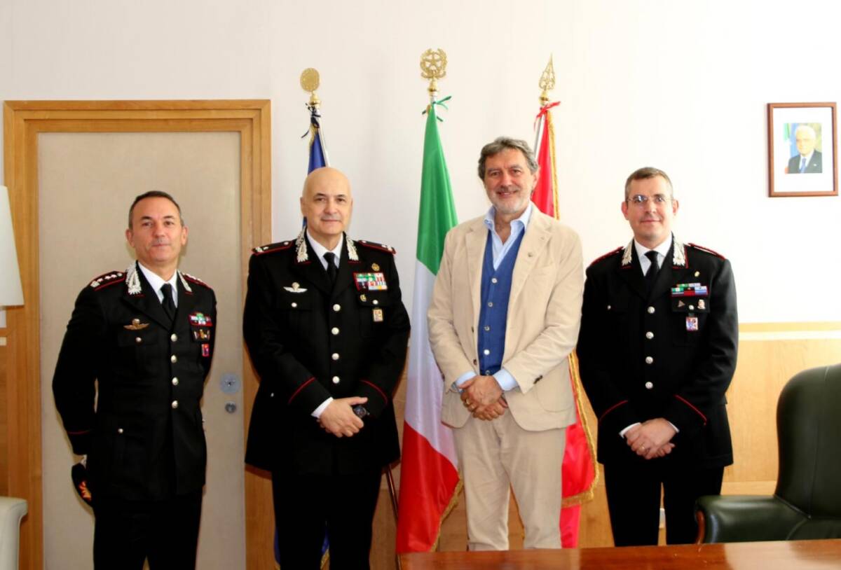 IL COMANDANTE DELLA LEGIONE CARABINIERI DI ABRUZZO E MOLISE RICEVUTO DA MARSILIO ALL’EMICICLO