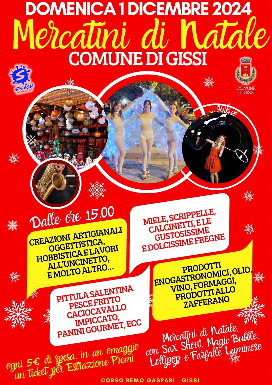 GISSI: TUTTO PRONTO PER I MERCATINI DI NATALE