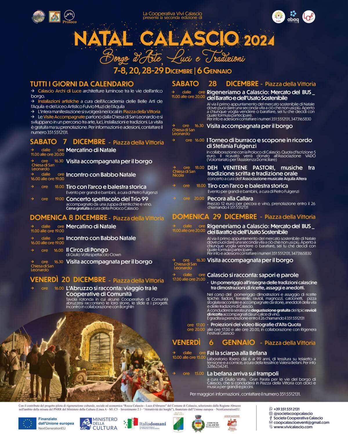 NATAL CALASCIO 2024: UN NATALE SPECIALE TRA MERCATINI ED EVENTI
