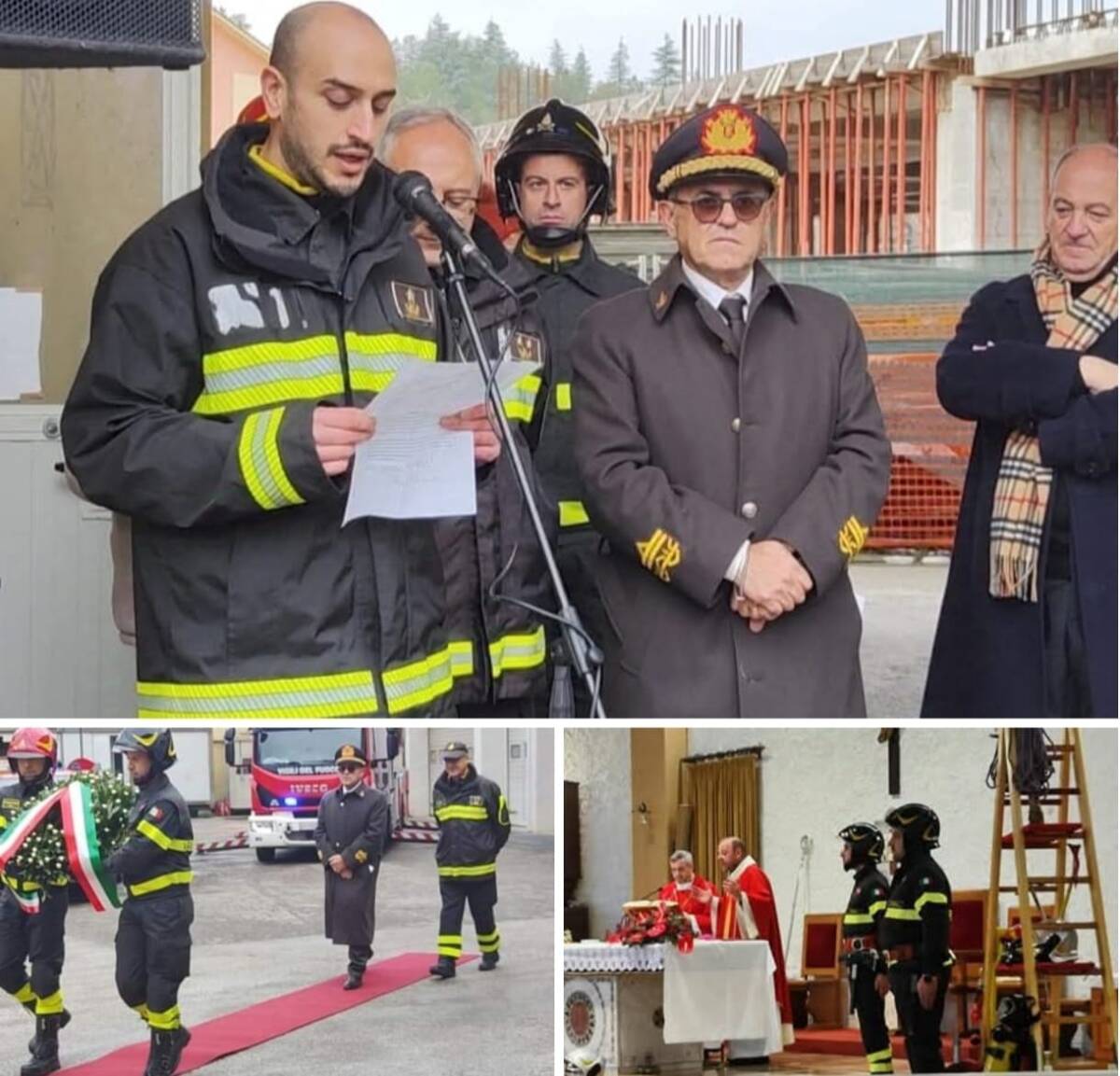 L’AQUILA: CERIMONIA PER LA RICORRENZA DI SANTA BARBARA PATRONA DEI VIGILI DEL FUOCO