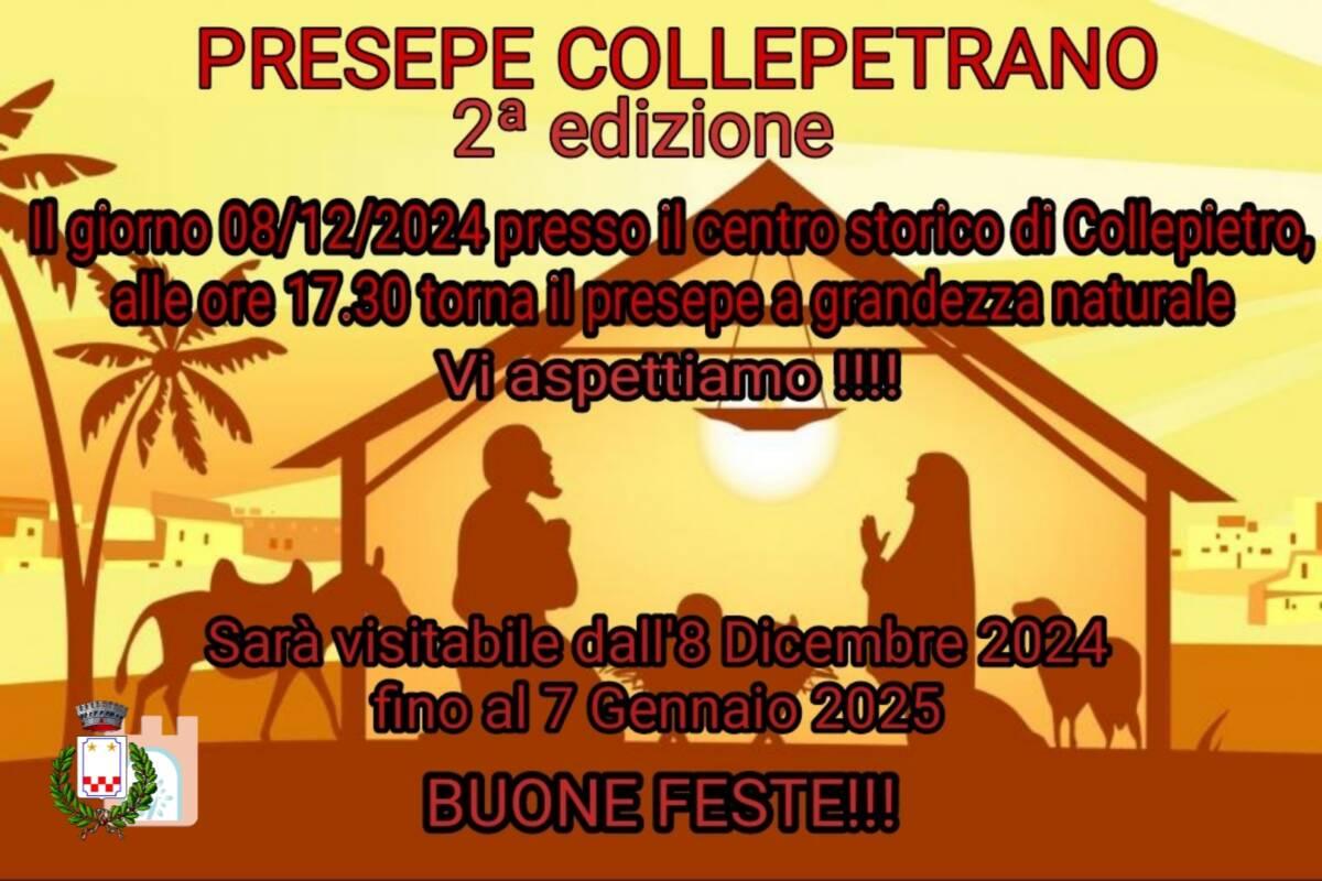COLLEPIETRO: SECONDA EDIZIONE DEL PRESEPE A GRANDEZZA NATURALE