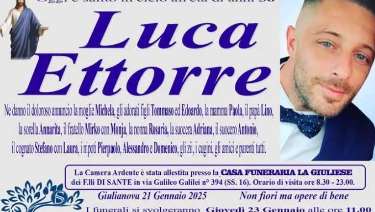 LUTTO NEL CALCIO ABRUZZESE: ADDIO A LUCA ETTORRE, MORTO A 36 ANNI