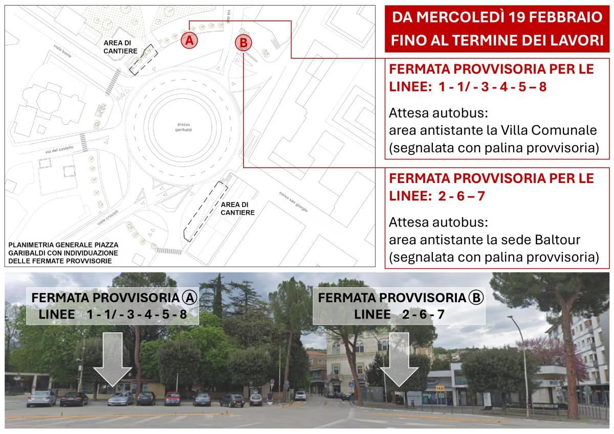 TERAMO: AL VIA I LAVORI IN PIAZZA GARIBALDI PER REALIZZARE LE PANCHINE “INTELLIGENTI”