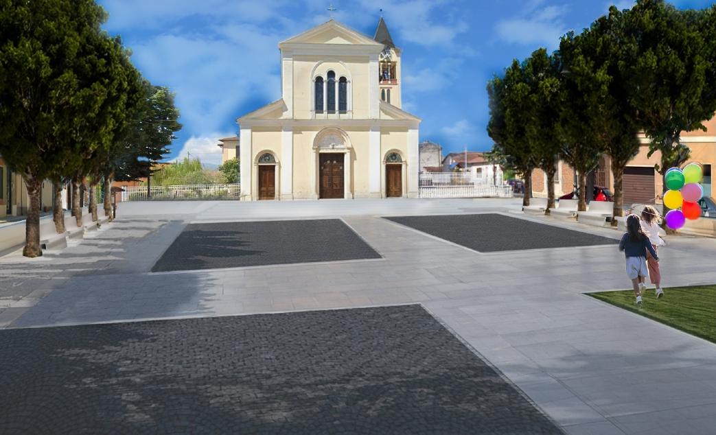AVEZZANO: PARTE IL RESTYLING DELLA PIAZZA CENTRALE DELLA FRAZIONE DI SAN PELINO