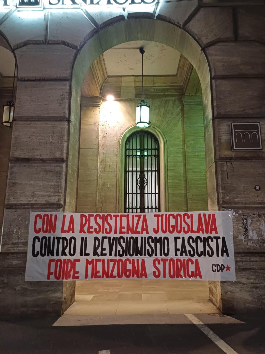 LA LEGA DI TERAMO: “COMPARSO UNO SPAVENTOSO STRISCIONE CHE NEGA I CRIMINI DEGLI INFOIBATORI”