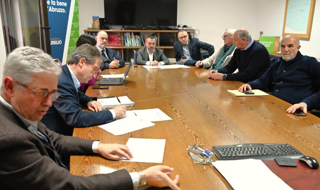 SEDE REGIONE PESCARA: MARSILIO PRESIEDE COMITATO, DEFINITO DOCUMENTO INDIRIZZO PROGETTAZIONE
