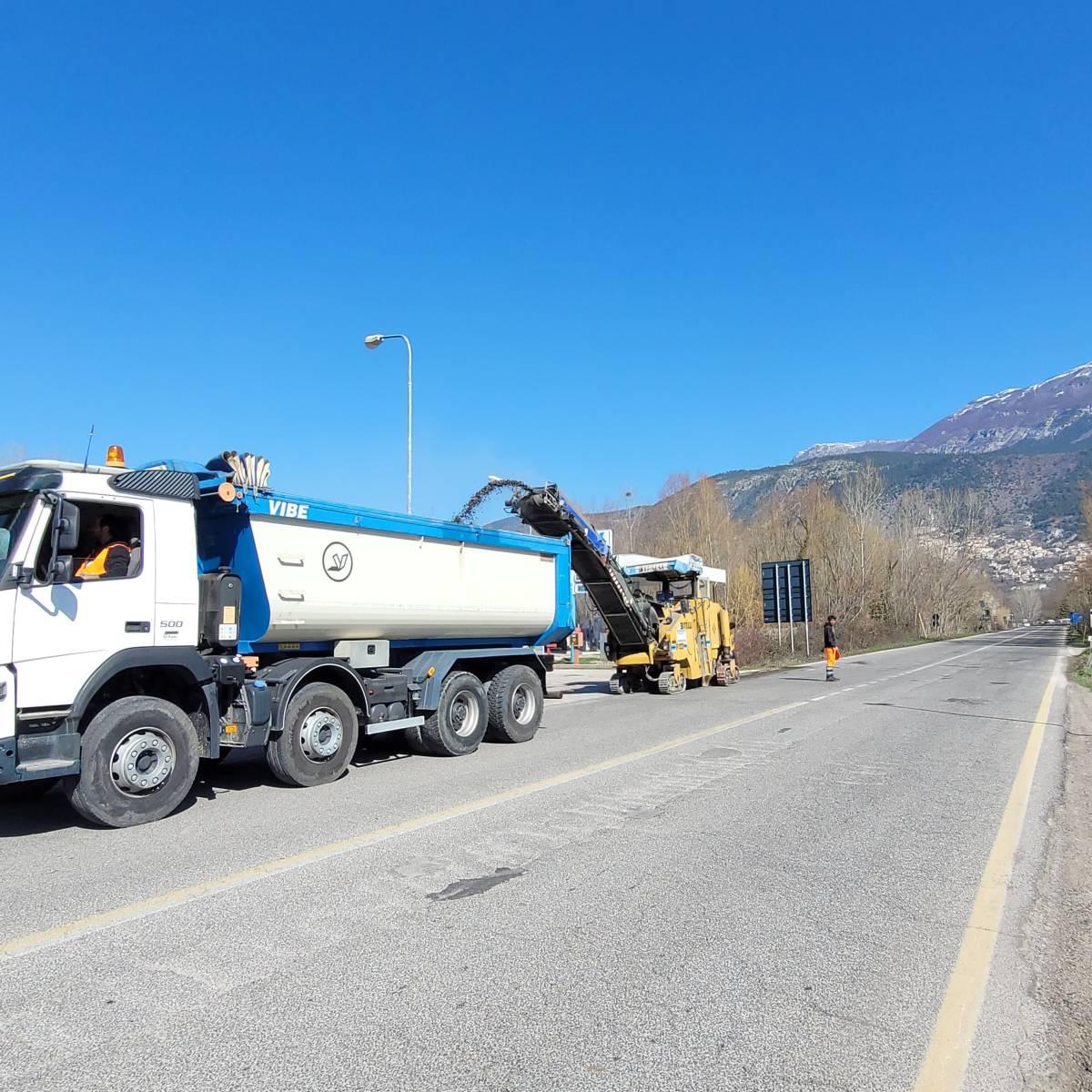 PROVINCIA DELL’AQUILA: AL VIA LAVORI SULLA STRADA REGIONALE 5 DI PRATOLA PELIGNA