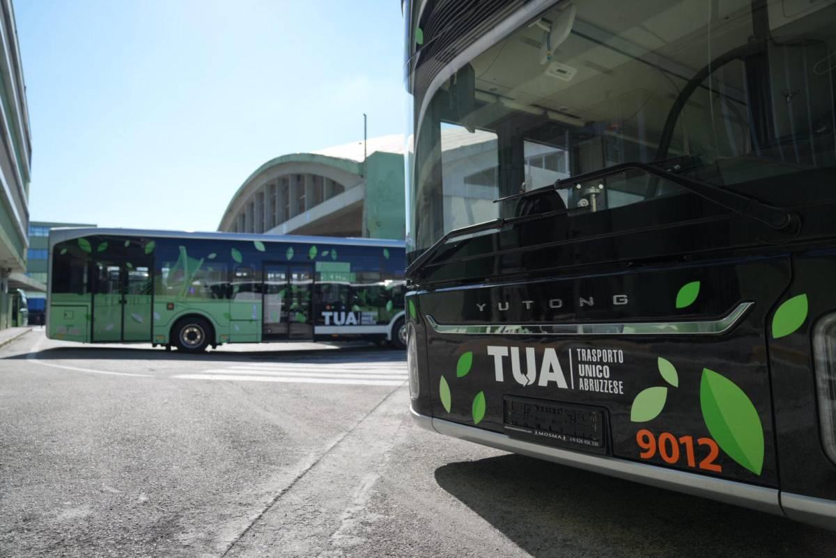 TUA: PRESENTATI NUOVI AUTOBUS ELETTRICI PER MOBILITA’ TRA PESCARA E MONTESILVANO