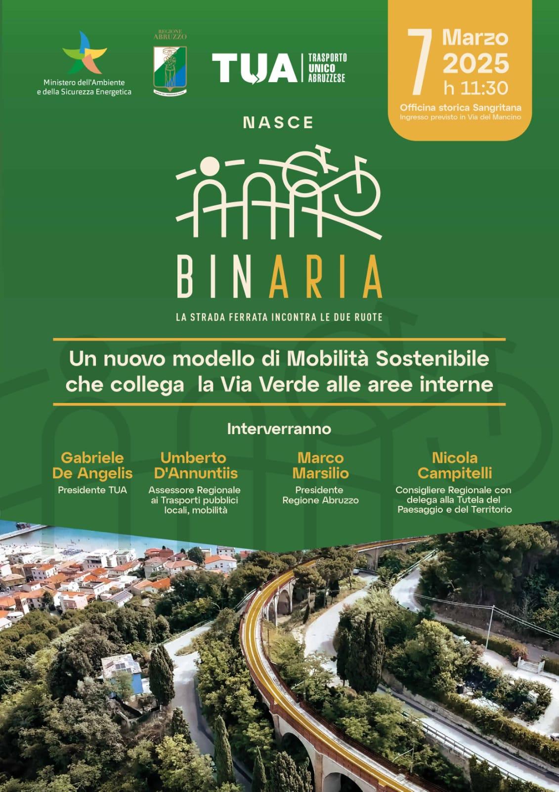 “BINARIA, LA STRADA FERRATA INCONTRA LE DUE RUOTE”: DOMANI CONVEGNO A LANCIANO