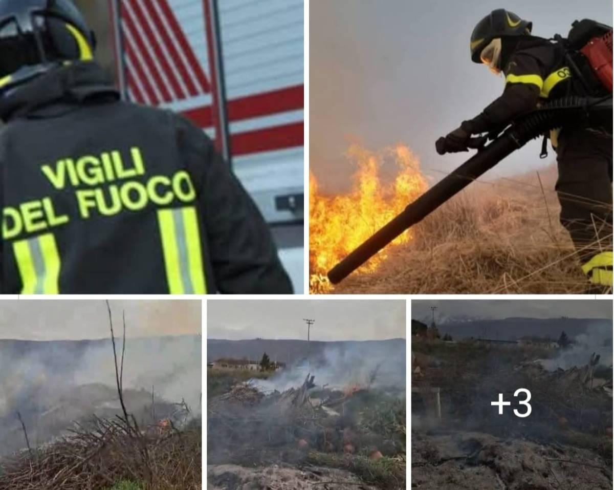 SAN DEMETRIO: VASTO INCENDIO DOMATO DOPO DIVERSE ORE DAI VIGILI DEL FUOCO
