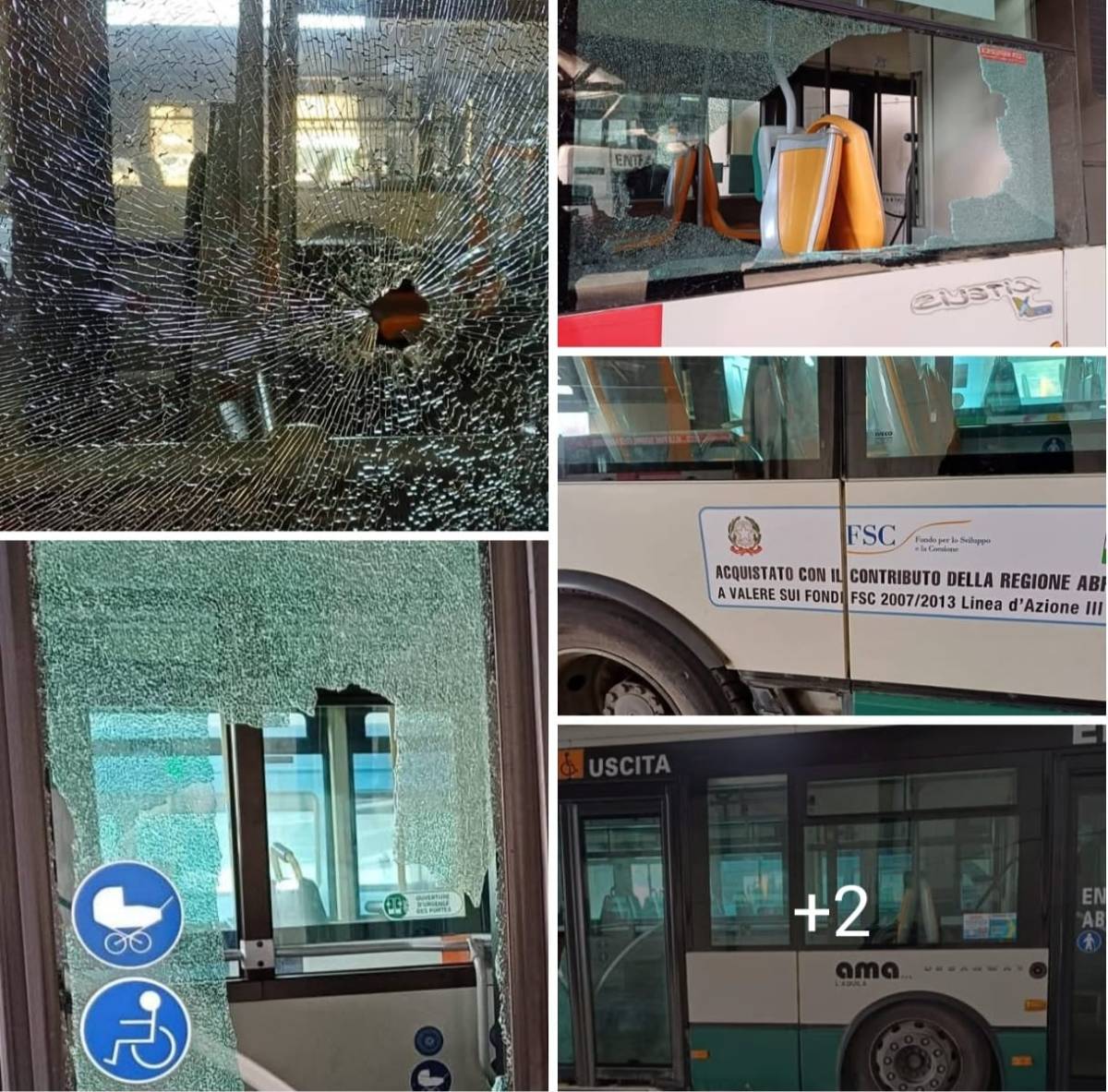 L’AQUILA: ATTI VANDALICI SU ALCUNI BUS AMA, DENUNCIA AI CARABINIERI E INCHIESTA INTERNA