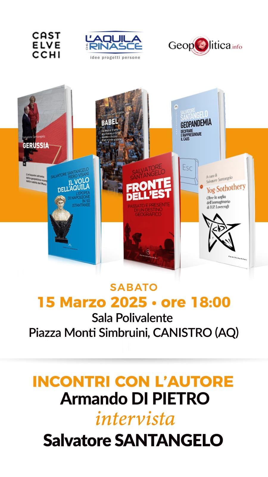 CANISTRO: SALVATORE SANTANGELO ANALIZZA IL CONFLITTO RUSSO-UCRAINO. L’EVENTO IL 15 MARZO