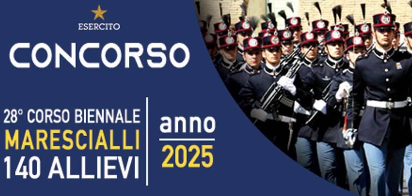 ESERCITO: CONCORSO PUBBLICO PER 140 ALLIEVI MARESCIALLI