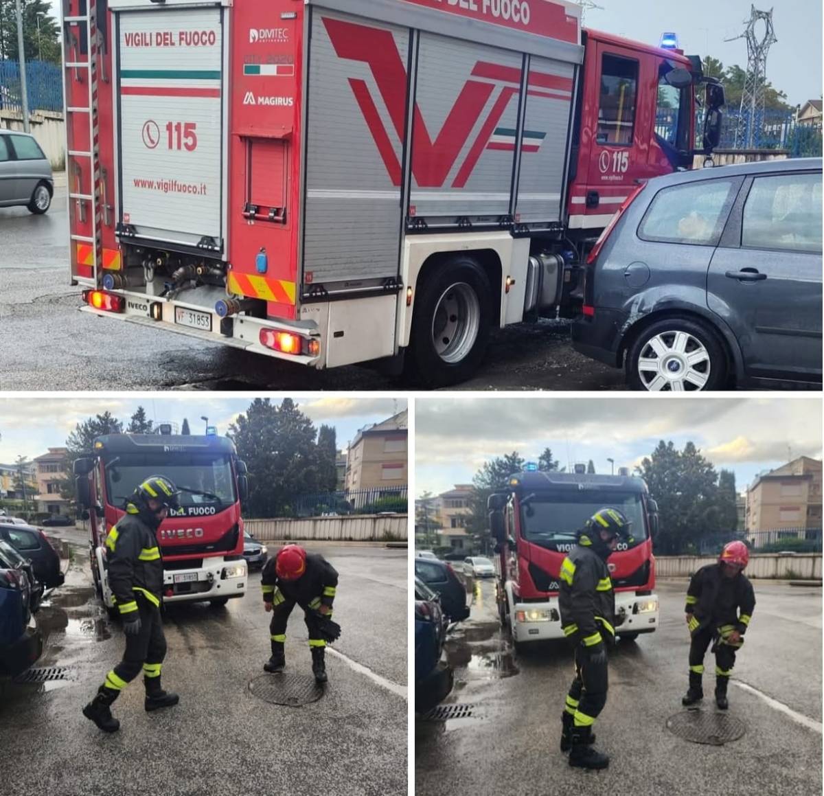 L’AQUILA: TANTI INTERVENTI DEI VIGILI DEL FUOCO A CAUSA DEL FORTE ACQUAZZONE DI IERI