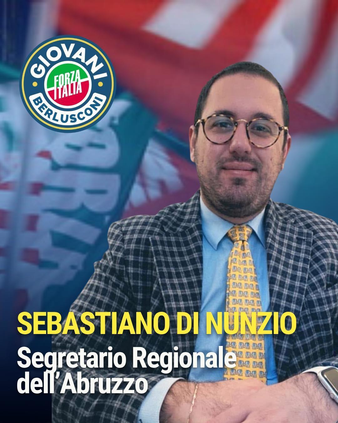 DI NUNZIO NOMINATO SEGRETARIO REGIONALE DEI GIOVANI DI FORZA ITALIA PER L’ABRUZZO