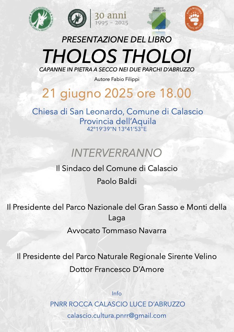 “THOLOS THOLOI “SABATO A CALASCIO LA PRESENTAZIONE VOLUME SULLE CAPANNE DI PIETRA A SECCO