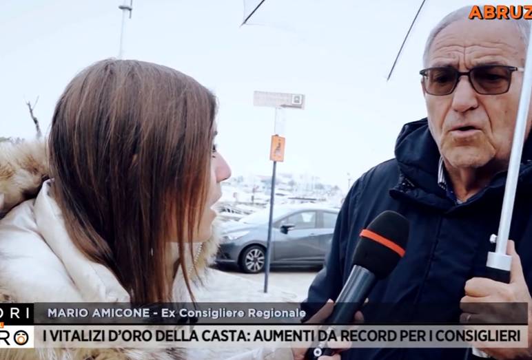 VITALIZI: “IN ABRUZZO AUMENTI DA RECORD”, TRA I “FORTUNATI” AMICONE, PEZZOPANE E TAGLIENTE