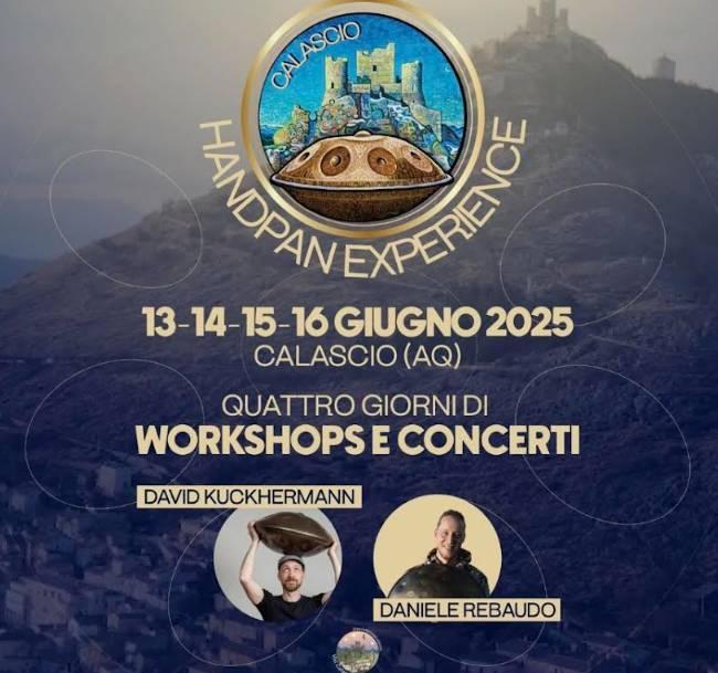 CALASCIO: DAL 13 AL 16 GIUGNO HANDPAN EXPERIENCE CON  KUCKHERMANN E REBAUDO