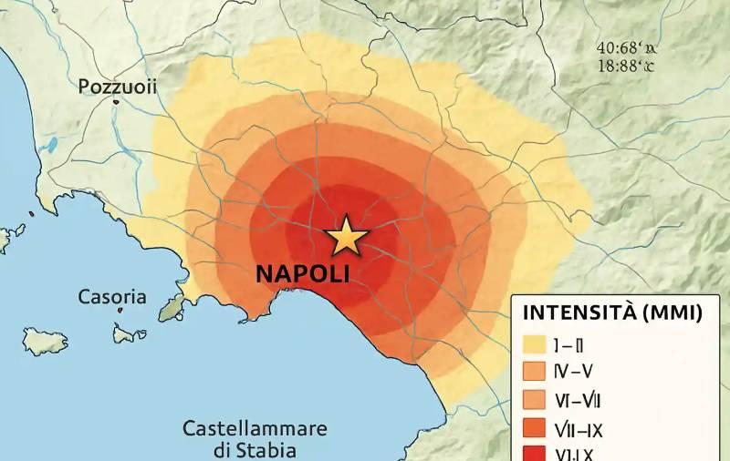 NAPOLI: SCOSSA DI TERREMOTO DI MAGNITUDO 4.6, EPICENTRO BACOLI, GENTE IN STRADA