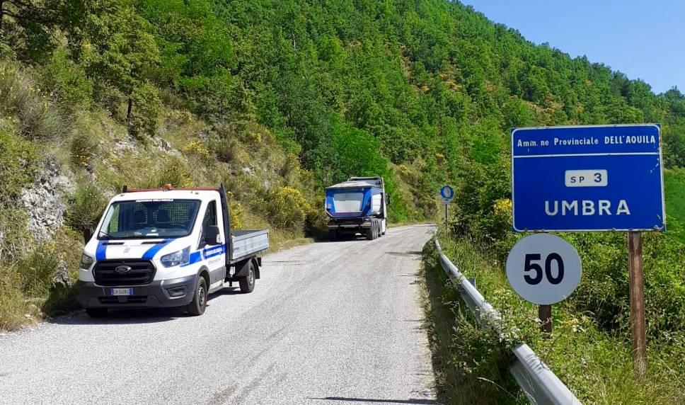PROVINCIA DELL’AQUILA: AVVIATI I LAVORI SULLA STRADA PROVINCIALE 3 “UMBRA” NEL COMUNE DI MONTEREALE