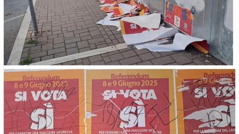 SVASTICHE A PESCARA SUI MANIFESTI PER I REFERENDUM: ACERBO (PRC), “SEGNO CHE I QUESITI SONO GIUSTI”
