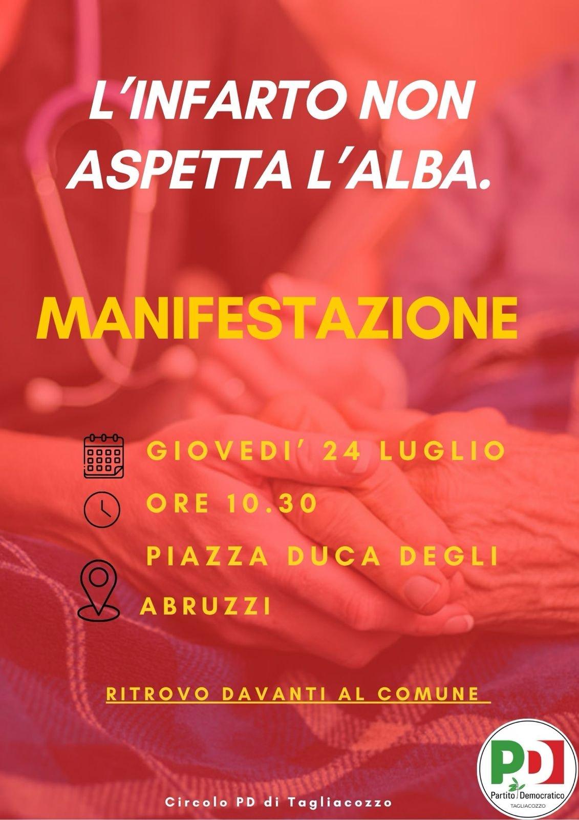 PRESIDIO SANITARIO TAGLIACOZZO: MANFESTAZIONE CONTRO CHIUSURA PRONTO SOCCORSO