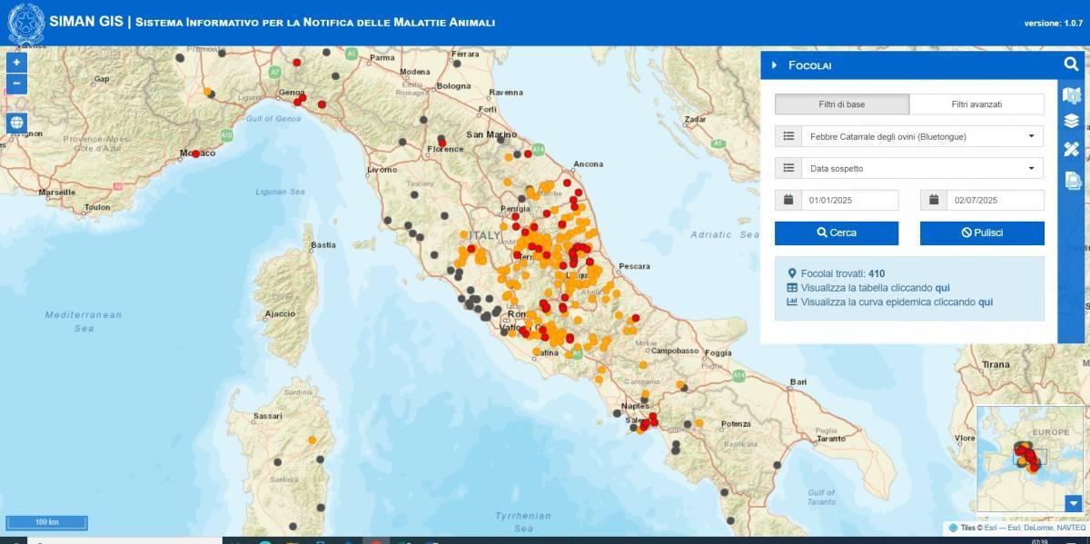 BLU TONGUE: L’ASL DI PESCARA INTENSIFICA CONTROLLI E MISURE DI CONTENIMENTO