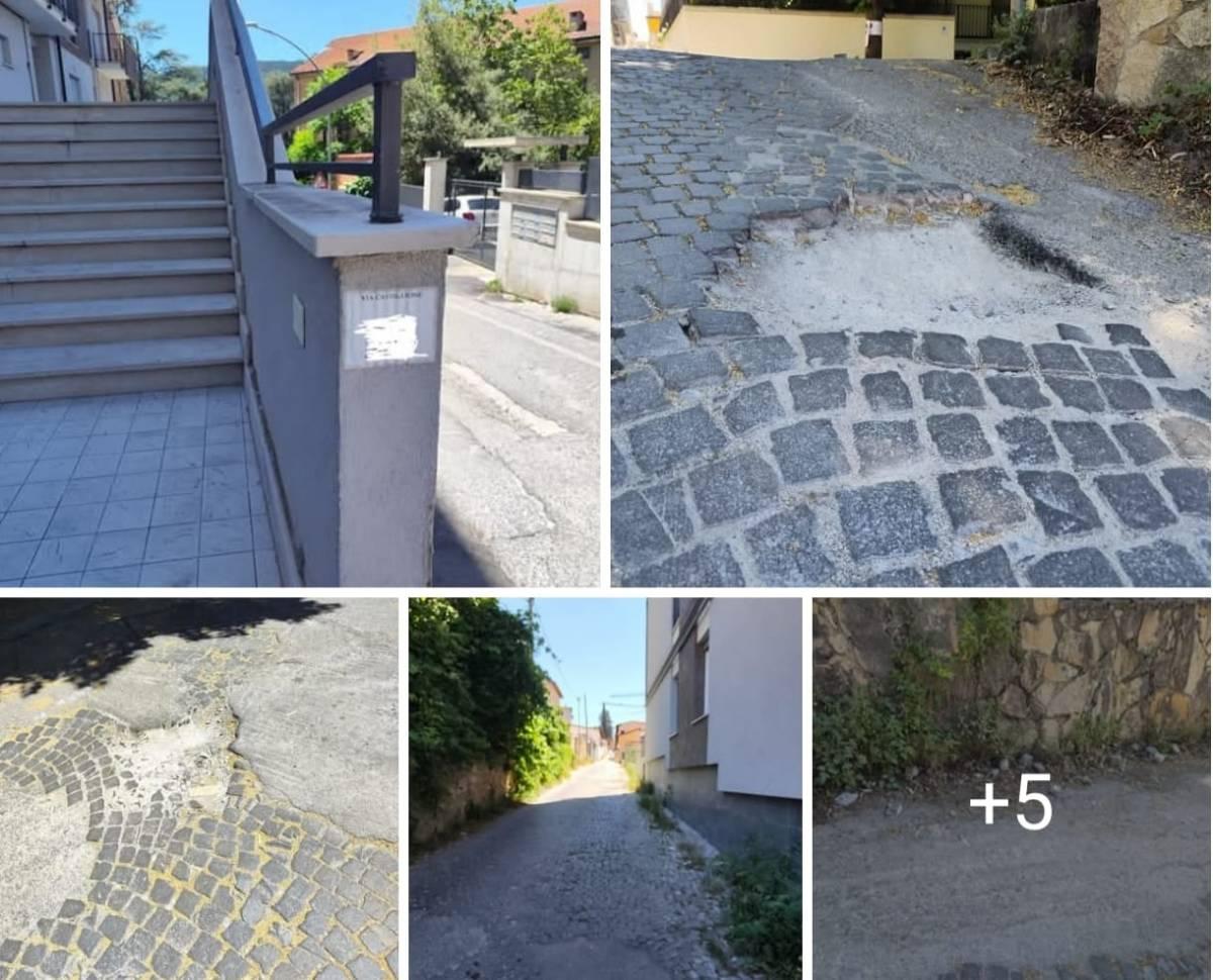 STRADE SCONNESSE ALL’AQUILA: ANCHE L’EX SINDACO CIALENTE FINISCE CON LA VESPA IN UNA BUCA