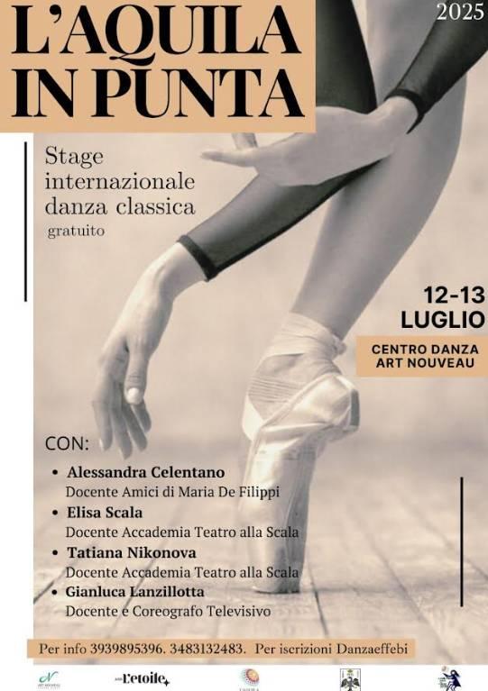 DANZA: ALL’AQUILA DUE PROGETTI GRATUITI DI FORMAZIONE RIVOLTI AI GIOVANI