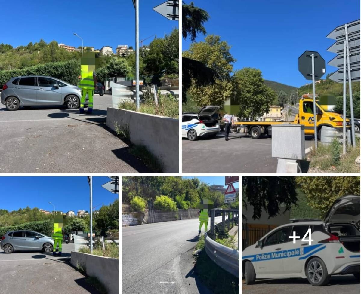 L’AQUILA: SCHIANTO TRA CAMION E AUTO ALL’INCROCIO DI PONTE RASAROLO, PAURA MA NESSUN FERITO