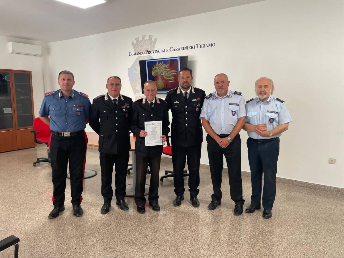 CARABINIERI TERAMO: DOPO 38 ANNI LASCIA IL SERVIZIO IL LUOGOTENENTE PAOLO TALEVI