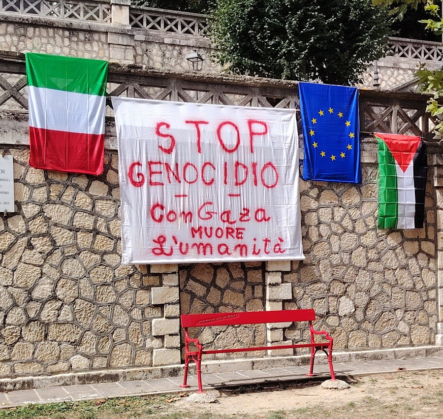 LUCO DEI MARSI IN SOCCORSO DELLA PALESTINA: LA SINDACA MARIVERA,”STOP AL GENOCIDIO A GAZA”
