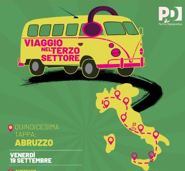 VIAGGIO NEL TERZO SETTORE: TOUR DEL PD FA TAPPA IN ABRUZZO, LE DATE
