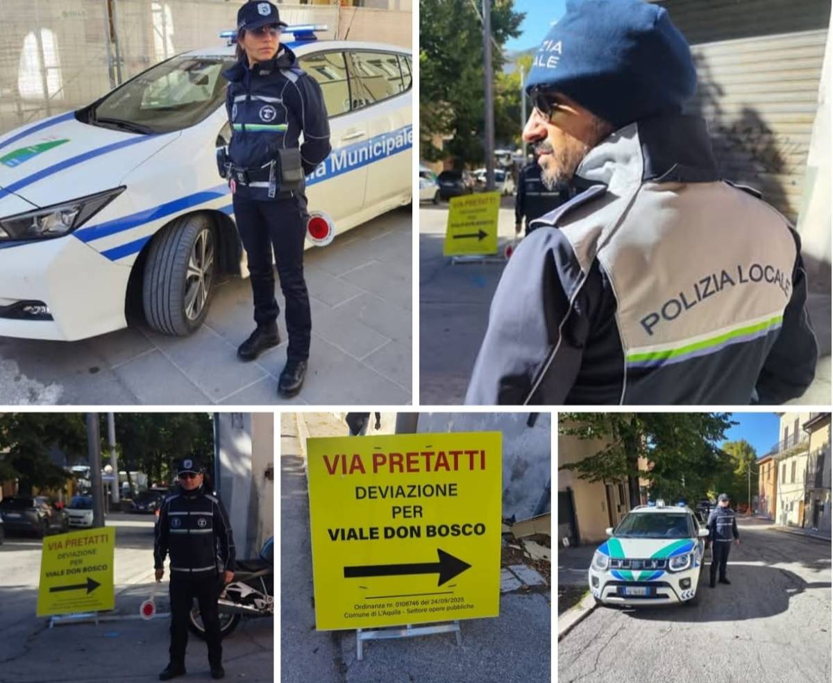 CAMION BLOCCATO IN VIALE DUCA DEGLI ABRUZZI ALL’AQUILA: CAOS RISOLTO DALLA POLIZIA LOCALE