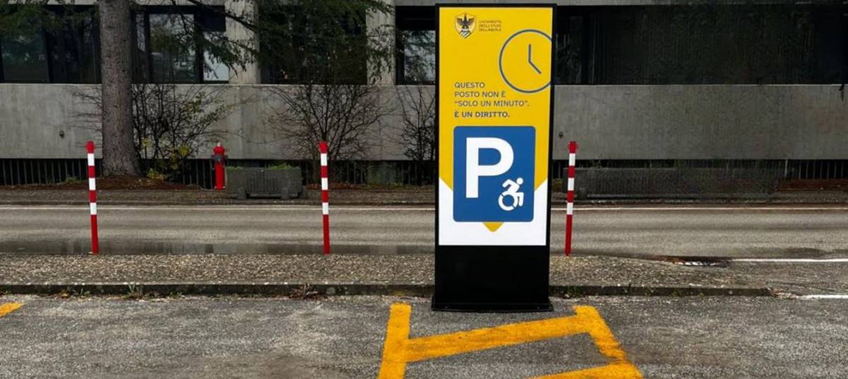 UNIVAQ AVVIA LA CAMPAGNA DI COMUNICAZIONE PER L’USO DEI PARCHEGGI RISERVATI A FRAGILI E DISABILI