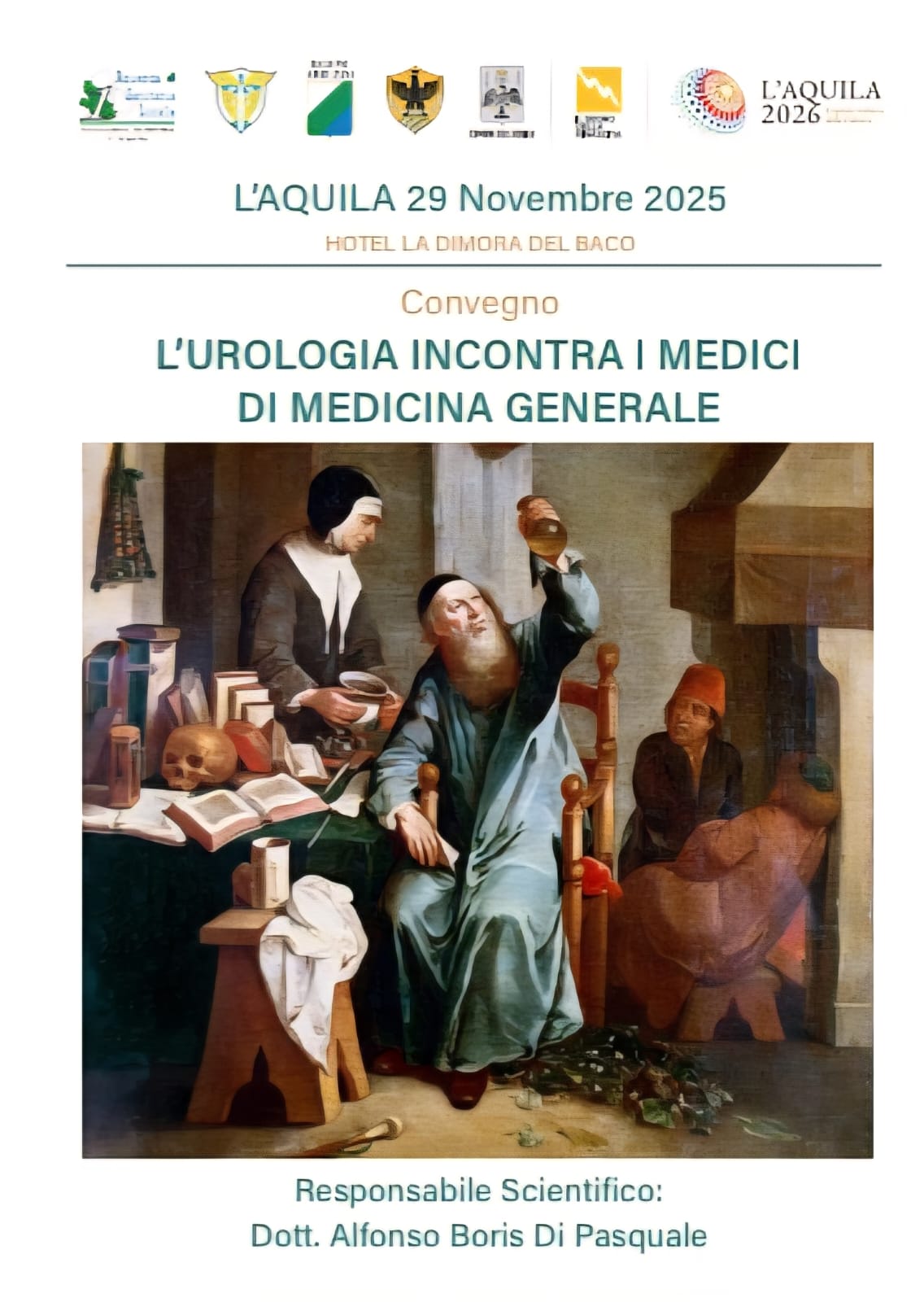 UROLOGIA: ALL’AQUILA CONVEGNO CON I MEDICI DI BASE IL 29 NOVEMBRE