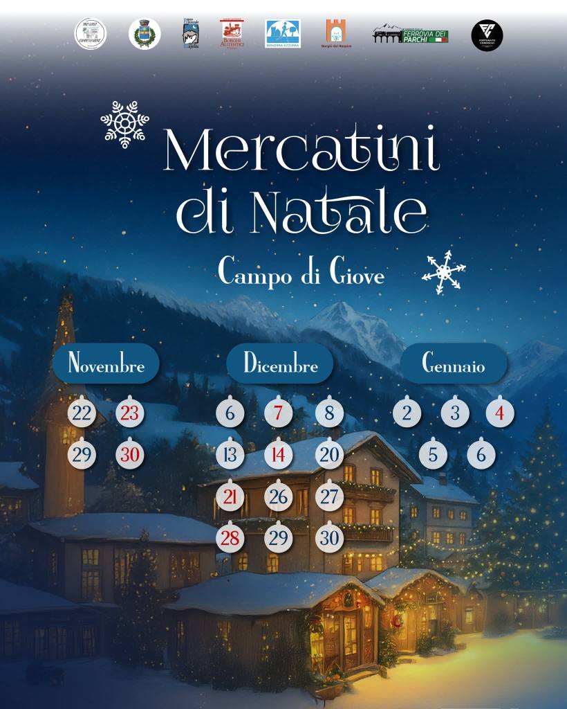 MERCATINI DI NATALE A CAMPO DI GIOVE: IL CALENDARIO