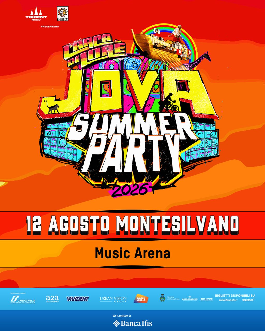 JOVANOTTI TORNA A MONTESILVANO: AD AGOSTO 2026 “L’ARCA DI LORE'” CON IL JOVA SUMMER PARTY