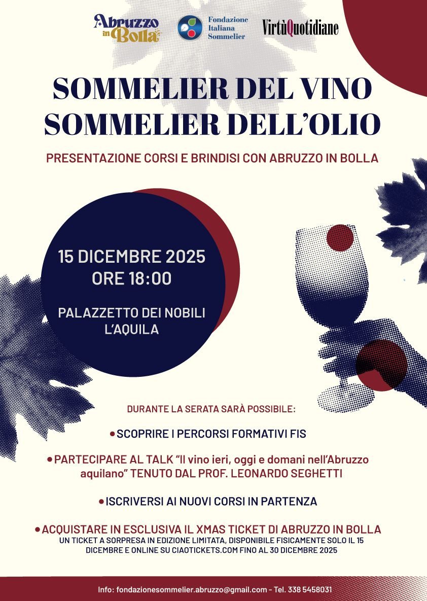 ABRUZZO IN BOLLA: PER NATALE SPECIALE BLIND TICKET E UN BRINDISI ASPETTANDO LA QUARTA EDIZIONE