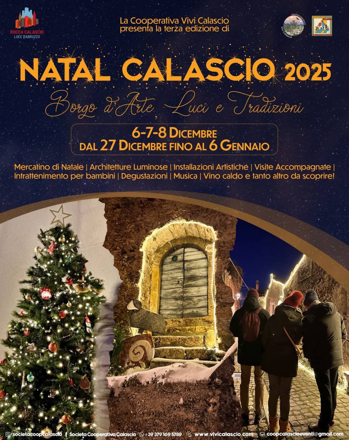 NATAL CALASCIO 2025: BORGO D’ARTE, LUCI E TRADIZIONI
