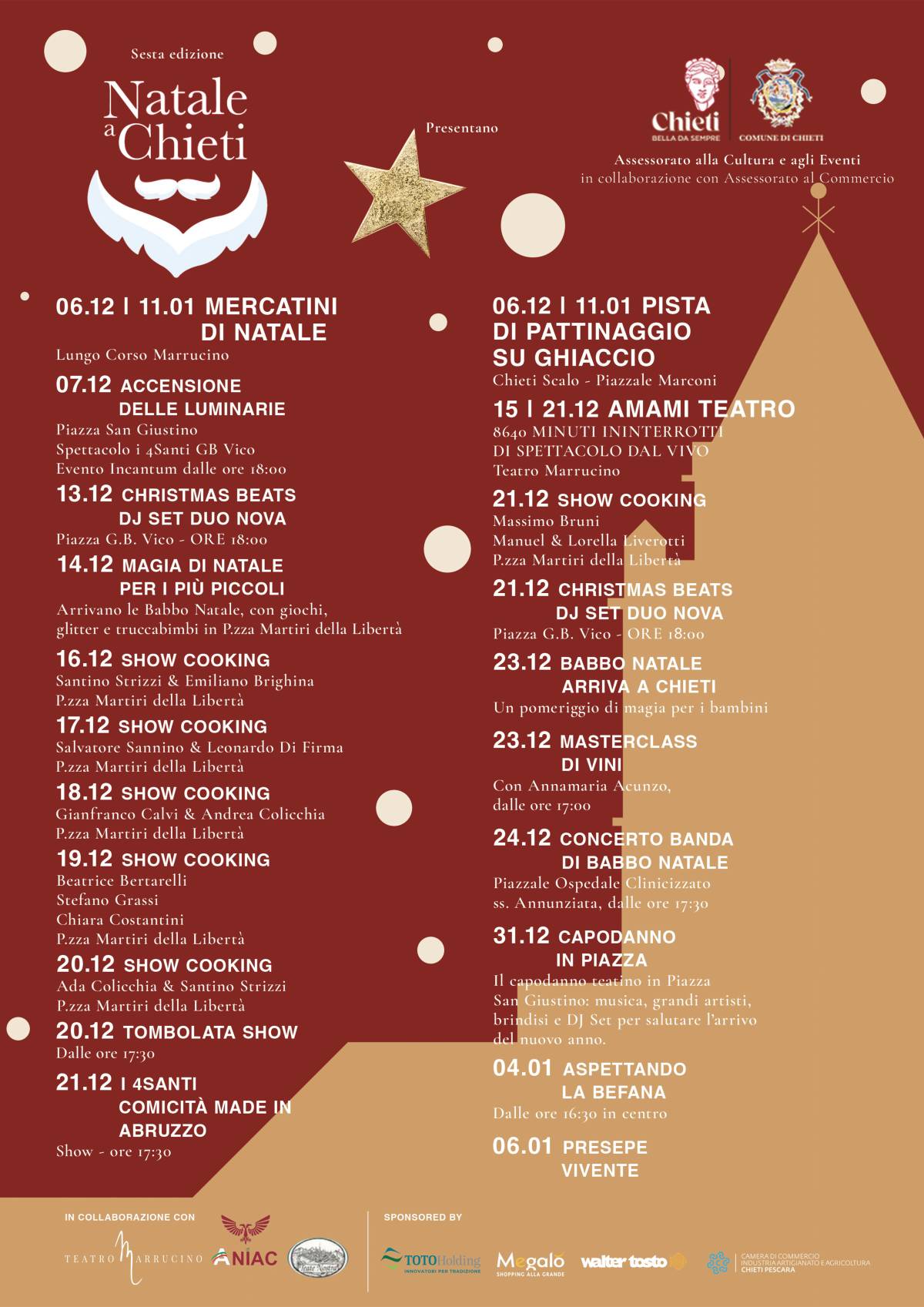 NATALE A CHIETI: IL CALENDARIO 2025 DEGLI EVENTI