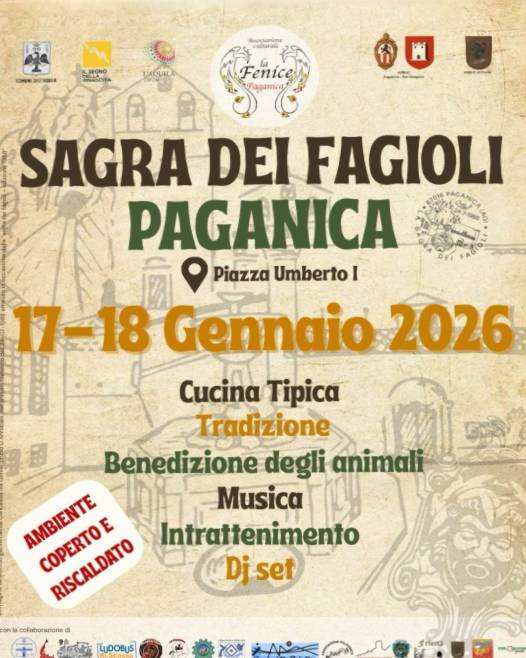 PAGANICA: TORNA LA SAGRA DEL FAGIOLO E BENEDIZIONE DEGLI ANIMALI