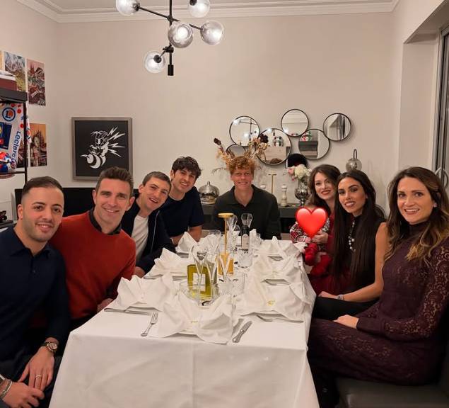 MONTECARLO: NELLA CENA DI CAPODANNO DI SINNER ANCHE IL CICLISTA CHIETINO CICCONE