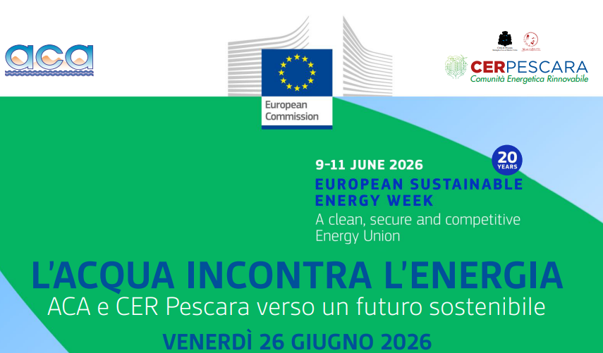 ACA E CER PESCARA INSIEME PER TRANSIZIONE ENERGETICA: DOMANI FIRMA DELL’ACCORDO