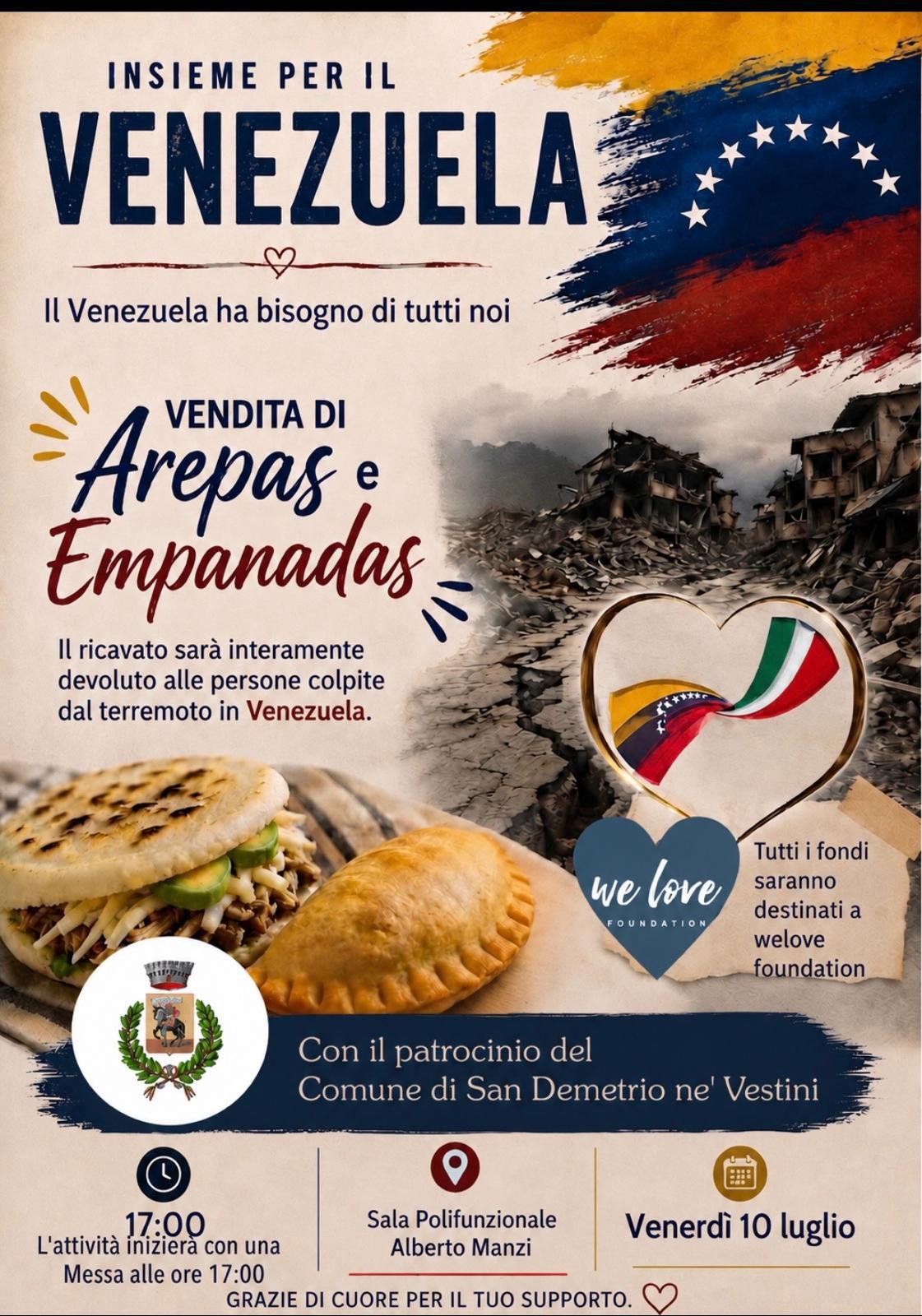 VENEZUELA: A SAN DEMETRIO NE’ VESTINI VENDITA AREPAS ED EMPANADAS PER SOSTENERE VITTIME SISMA